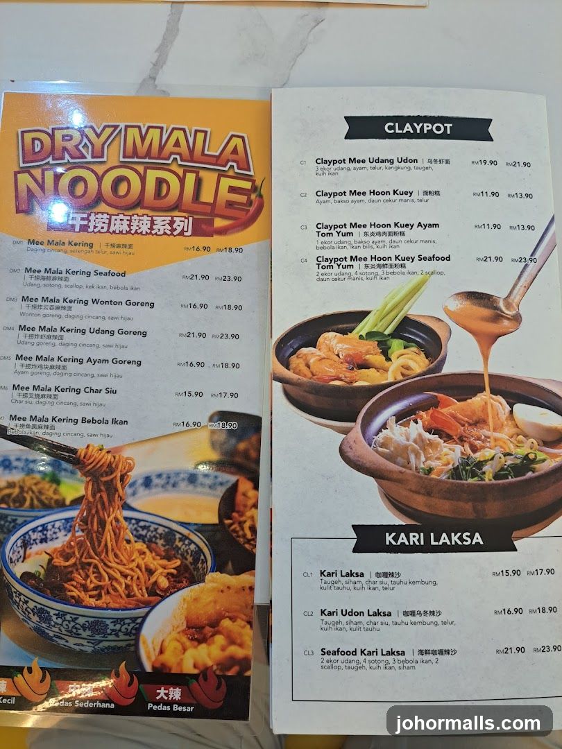 Dry Mala Noodle & Claypot & Kari Laksa