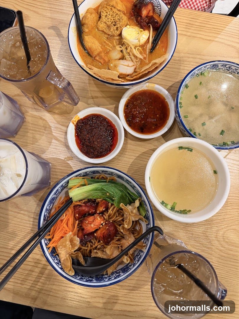 Noodle Dishes and Drinks