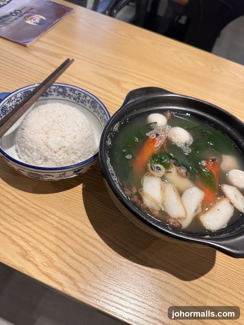 Noodle Soup and Rice