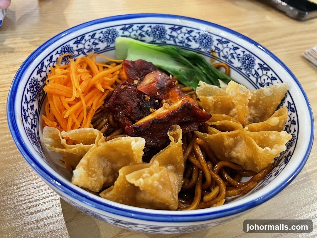 Noodle Bowl with Char Siu and Wontons