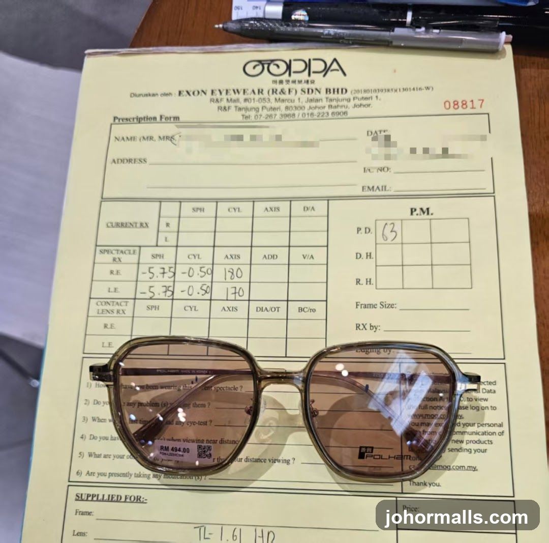 Eyeglass Prescription Form