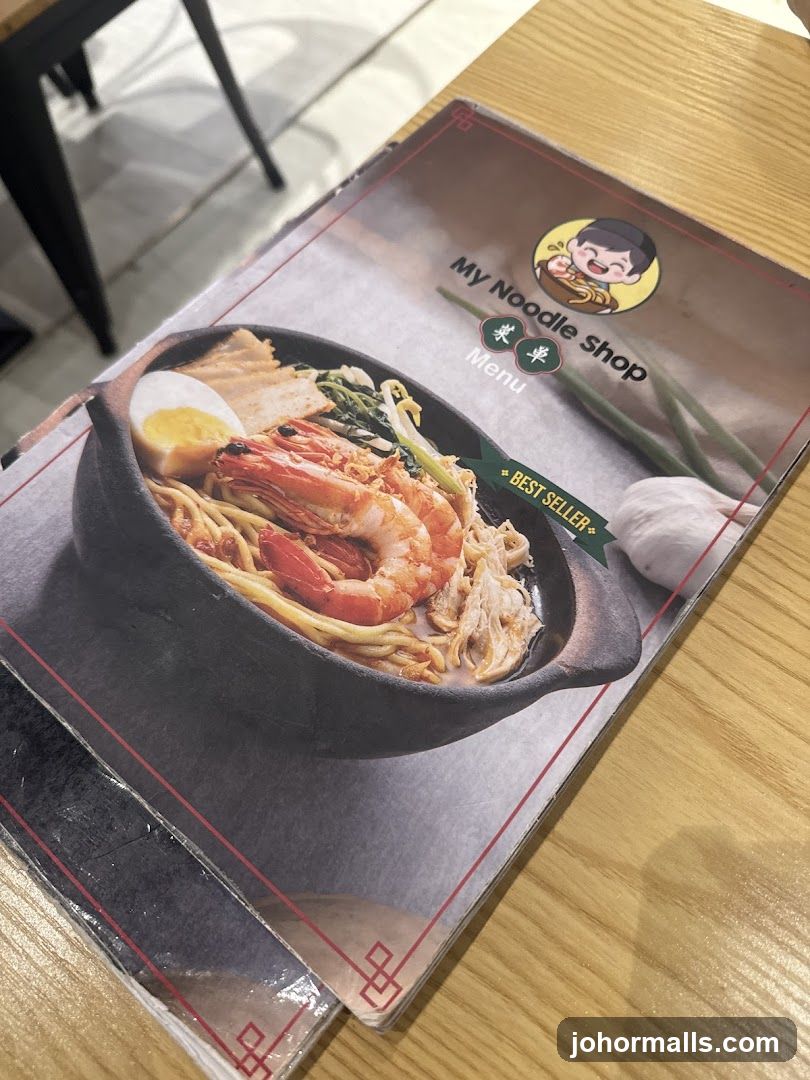 My Noodle Shop Menu