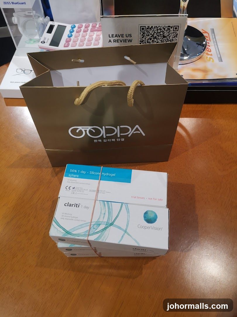 Contact Lenses and Shopping Bag