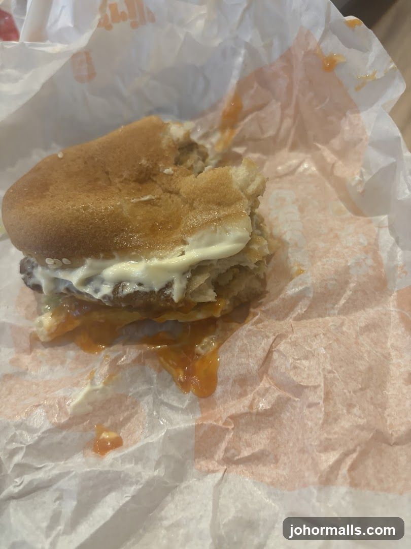 Partially Eaten Burger