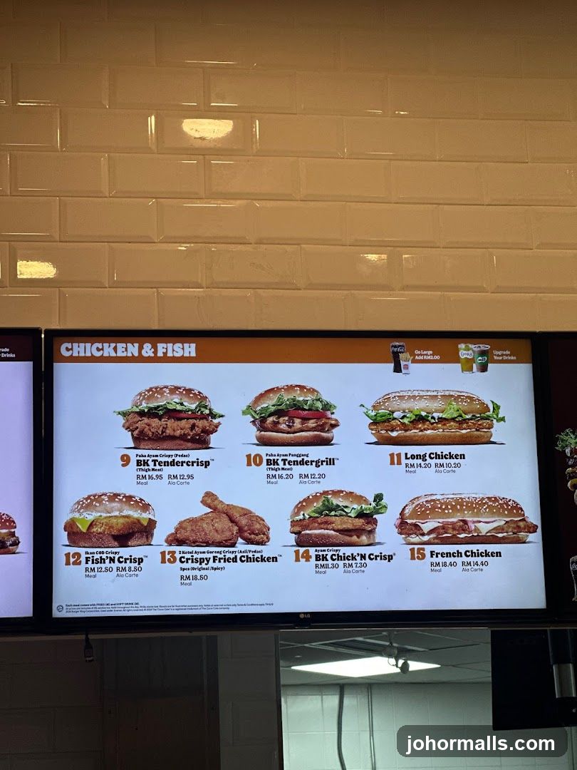 Chicken & Fish Menu
