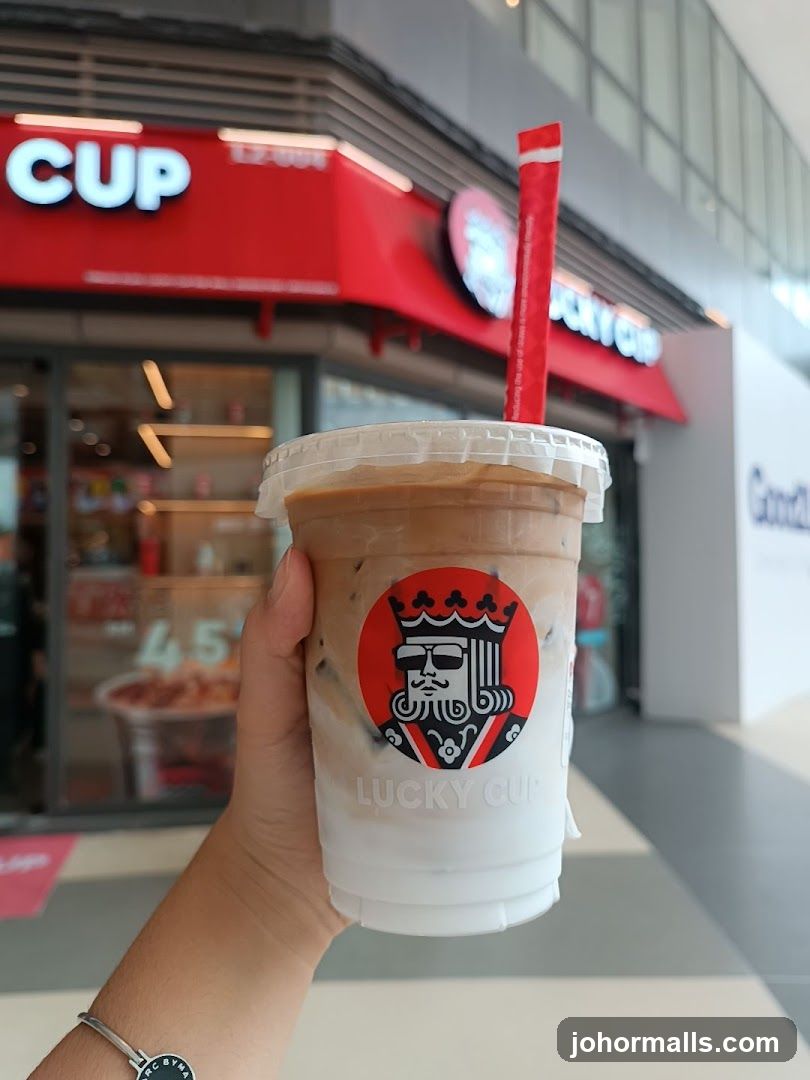 Iced Coffee with Lucky Cup Logo