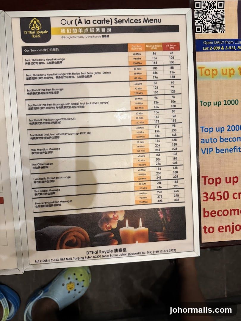 Our (À la carte) Services Menu
