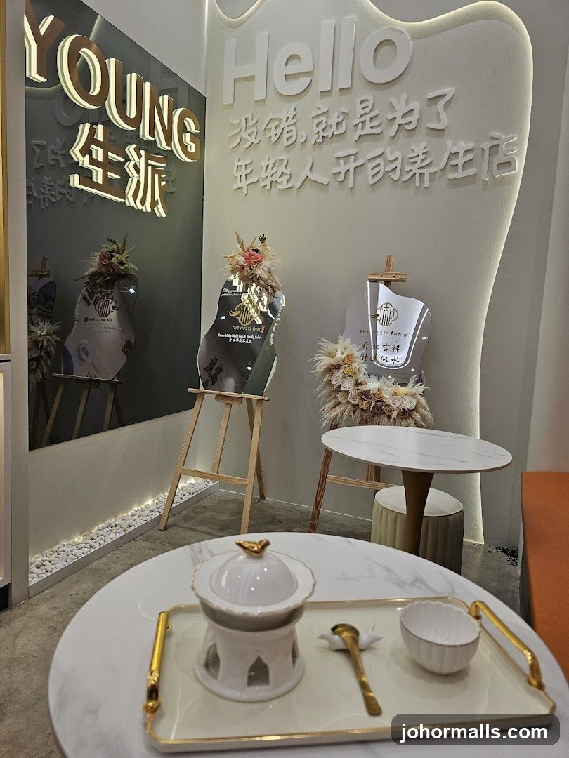 Interior of a modern wellness shop