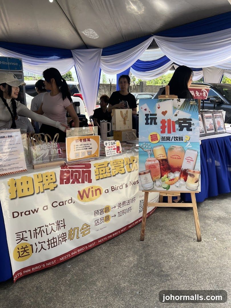 Promotional Booth with Bird's Nest Drinks