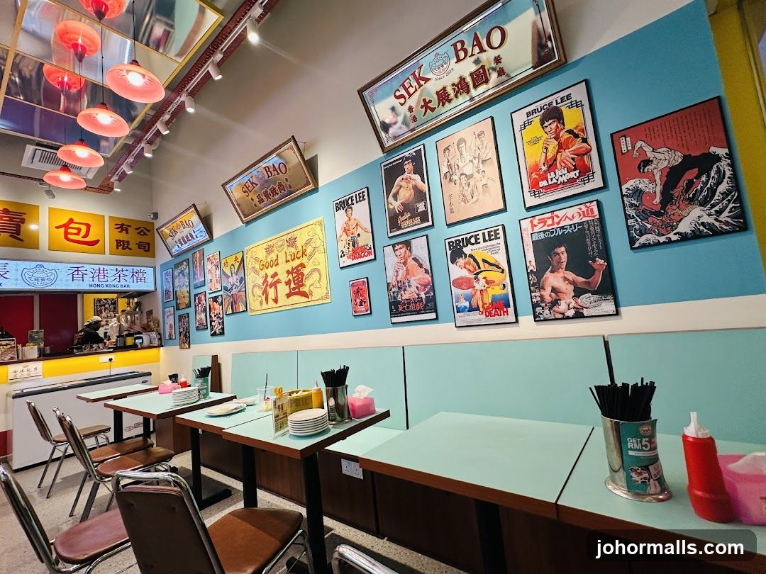 Restaurant Interior with Bruce Lee Memorabilia