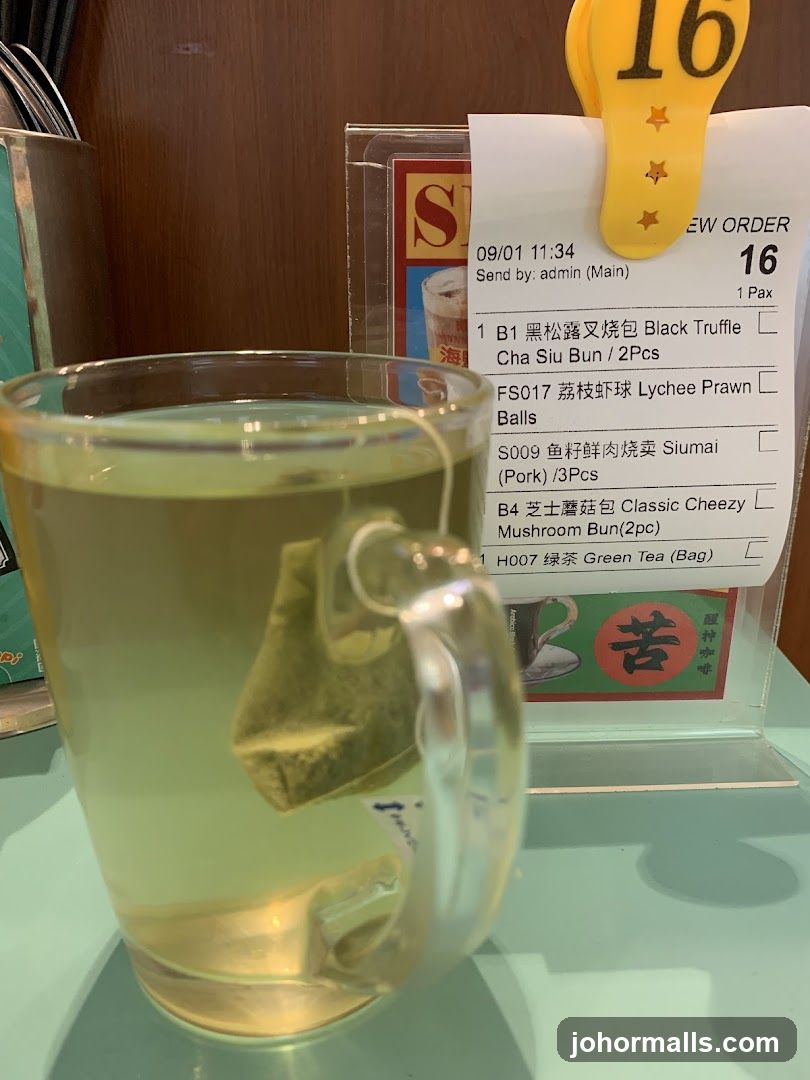 Order Slip with Tea
