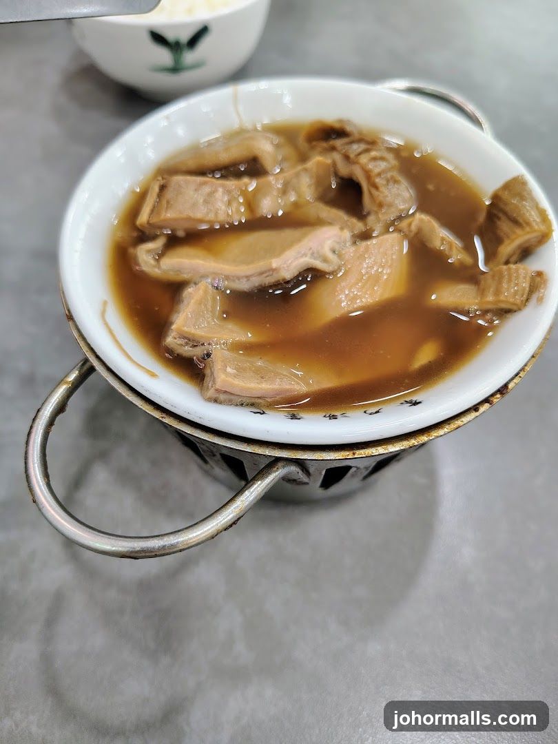 Bowl of Braised Pork Intestines
