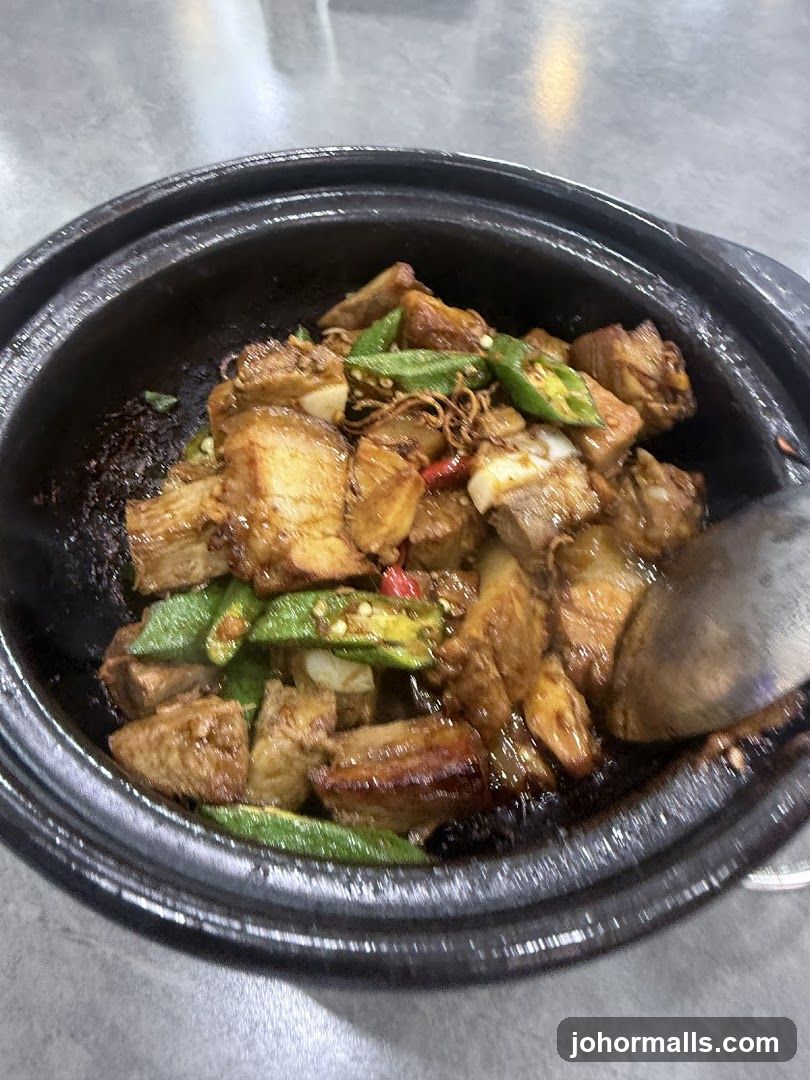 Claypot Pork Belly with Okra