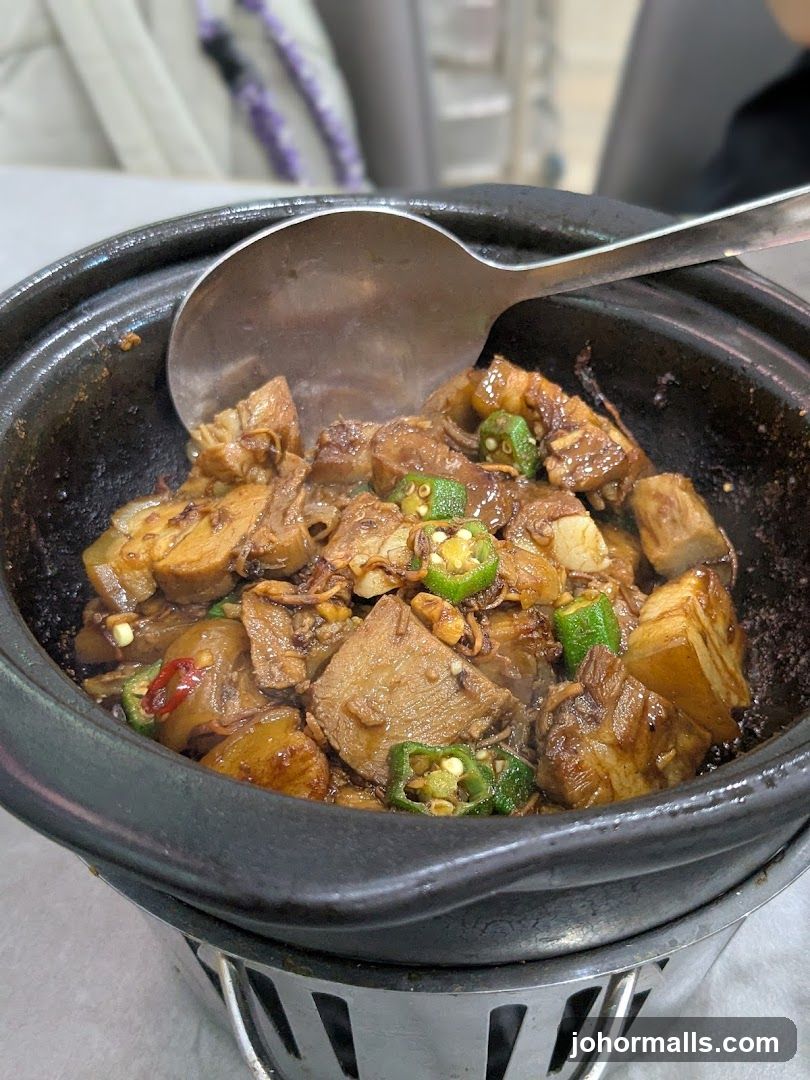 Braised Pork Belly with Okra