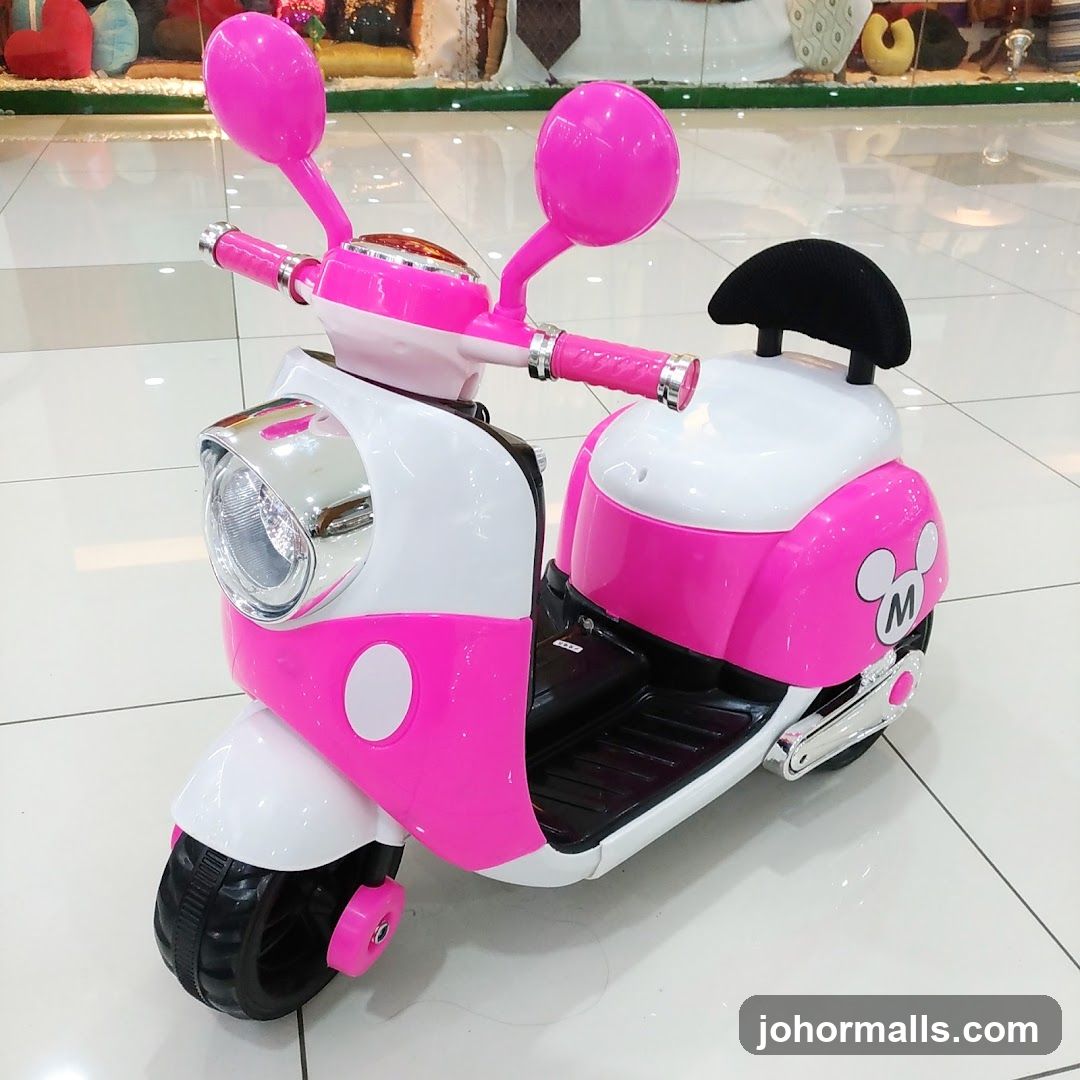 Pink and White Toy Scooter