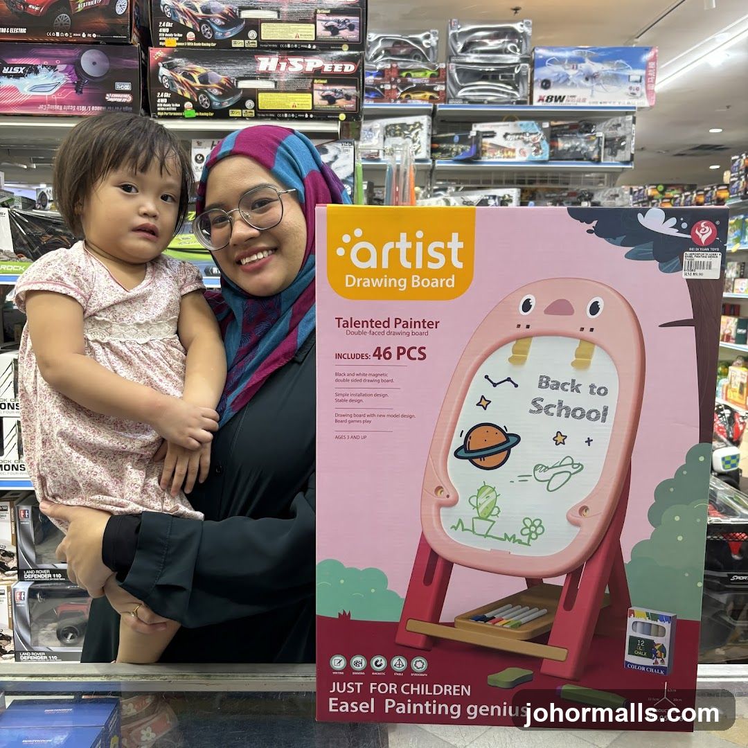 Woman and Child with Drawing Board