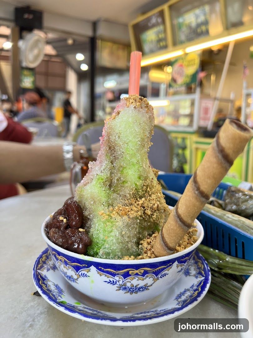 Dessert with Red Beans and Wafer Stick