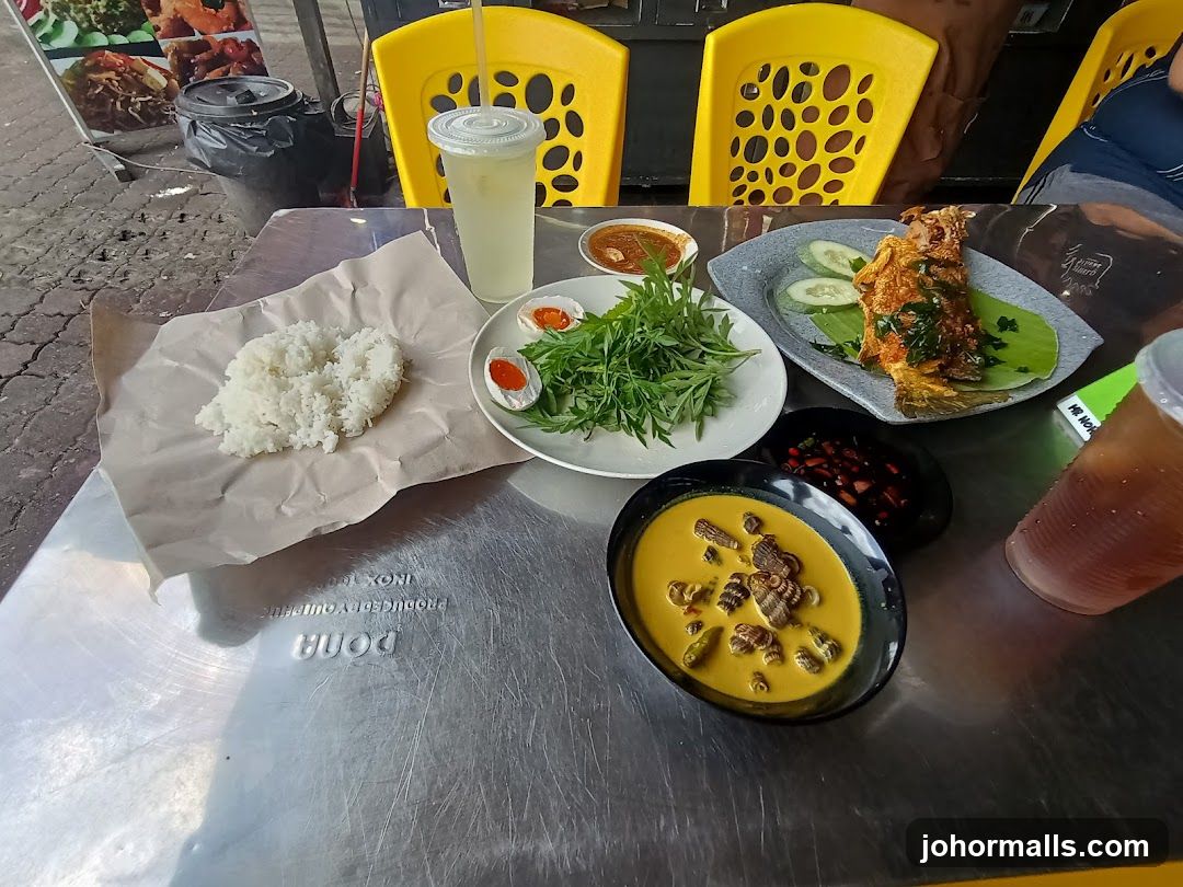 Outdoor Dining Table with Food