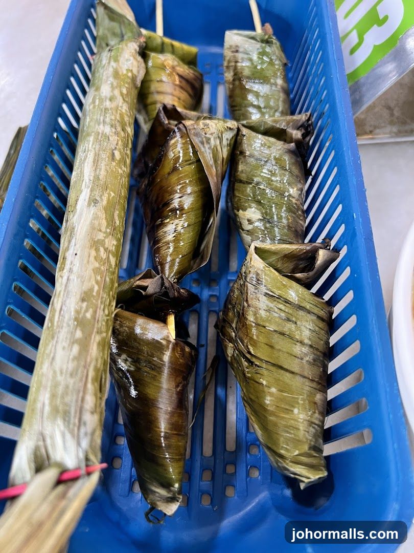 Food Wrapped in Banana Leaves