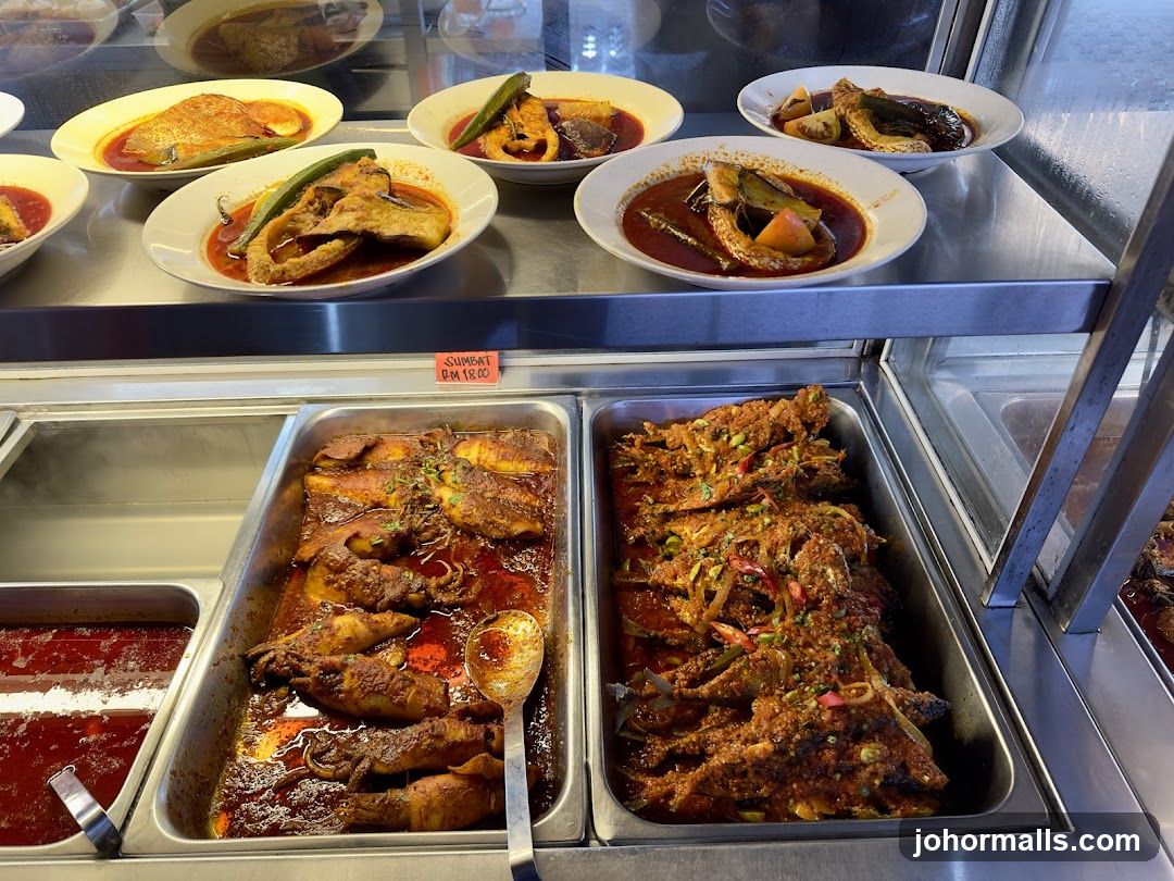 Buffet Display of Curried Dishes