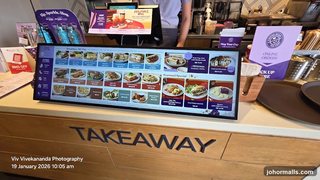 Coffee Shop Menu Display