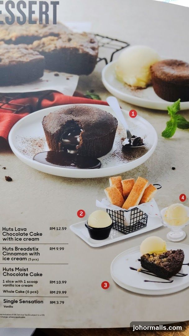 Dessert Menu