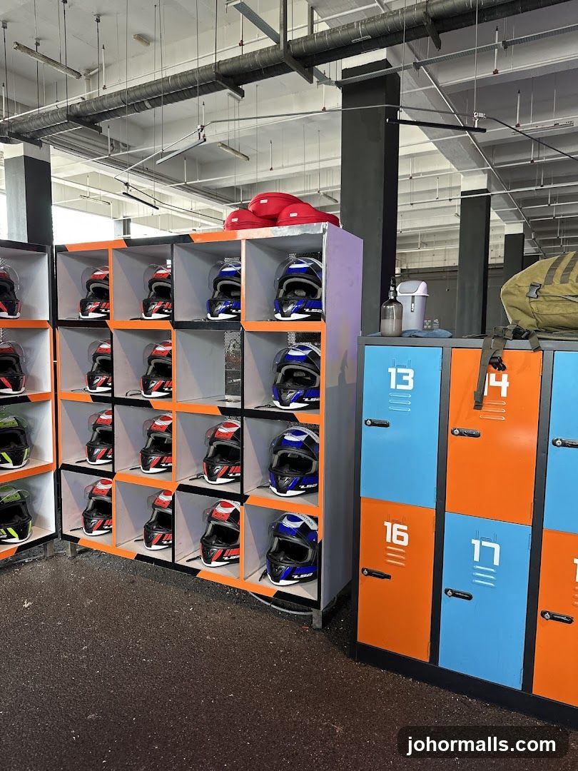 Go-Kart Helmets and Lockers