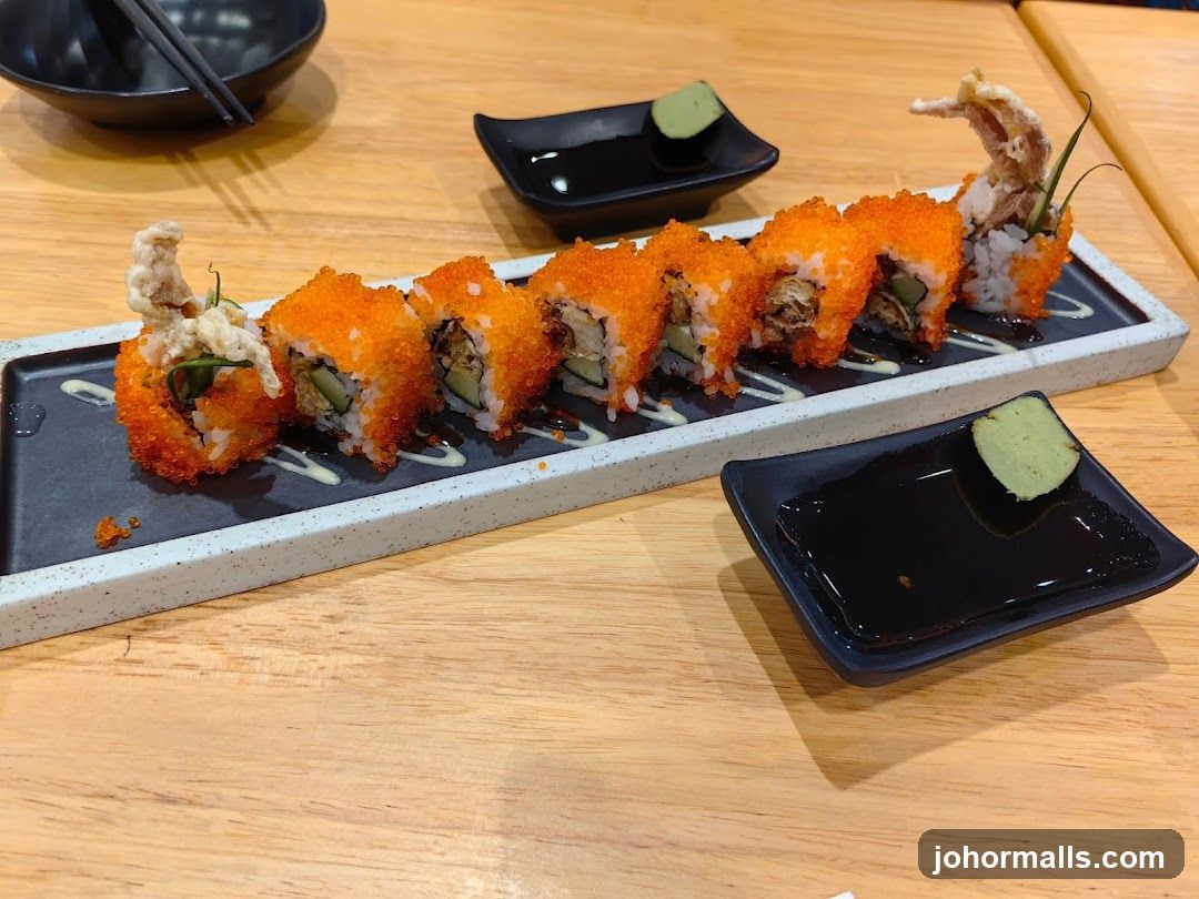 Sushi Rolls with Tobiko and Wasabi