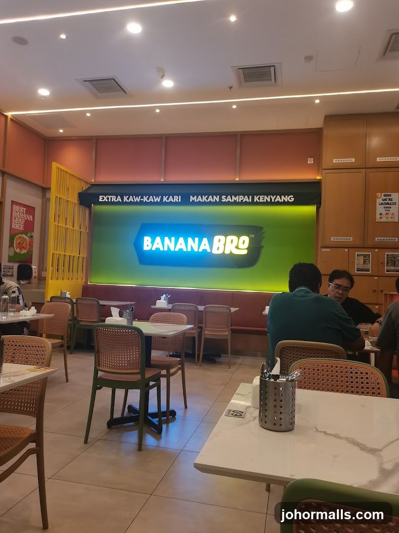 Restaurant Interior with Banana Bro Logo
