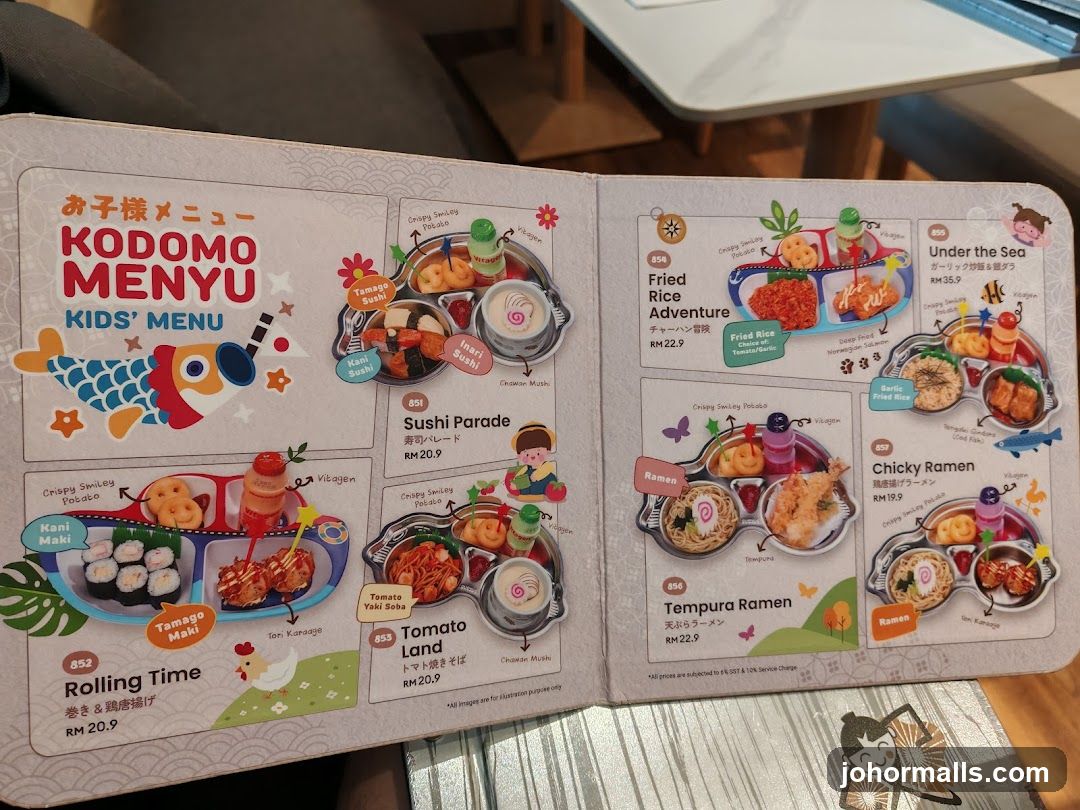 KODOMO MENYU KIDS' MENU