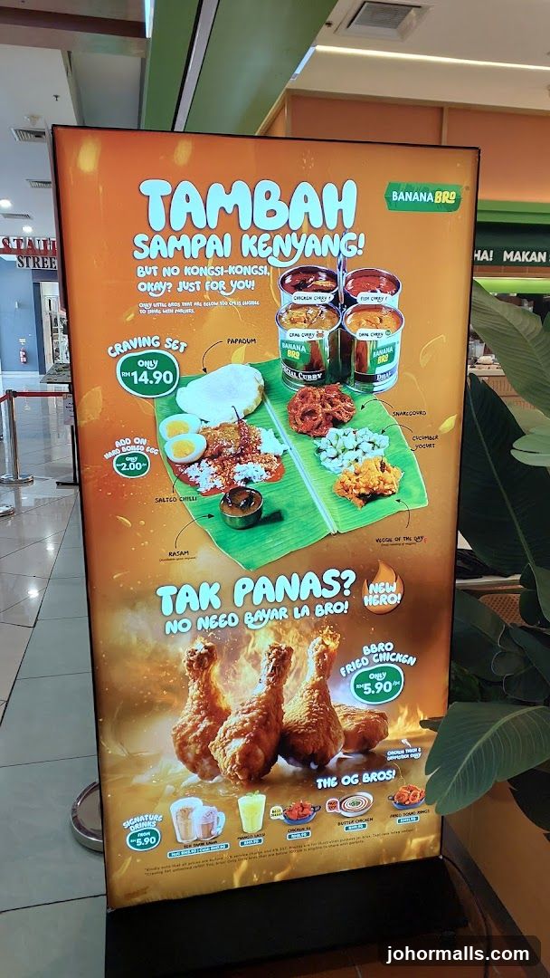 Banana Bro Menu
