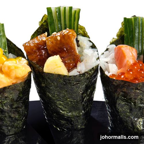 Three Sushi Hand Rolls