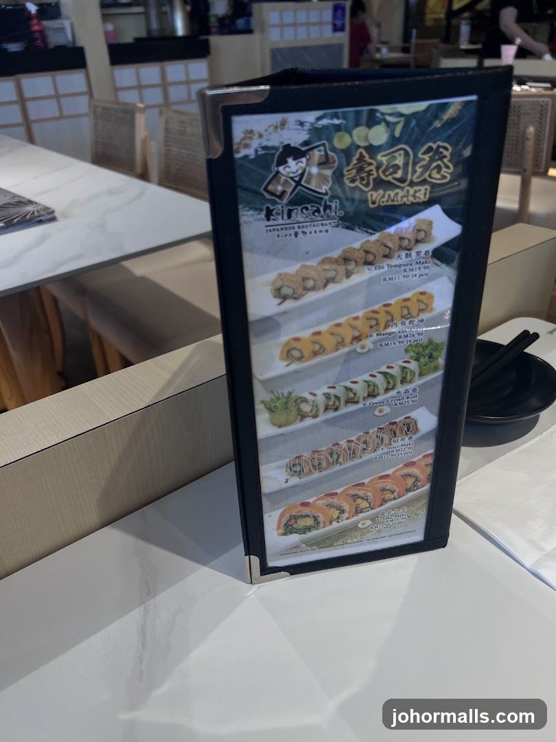 Kinsahi Japanese Restaurant V.Maki Menu