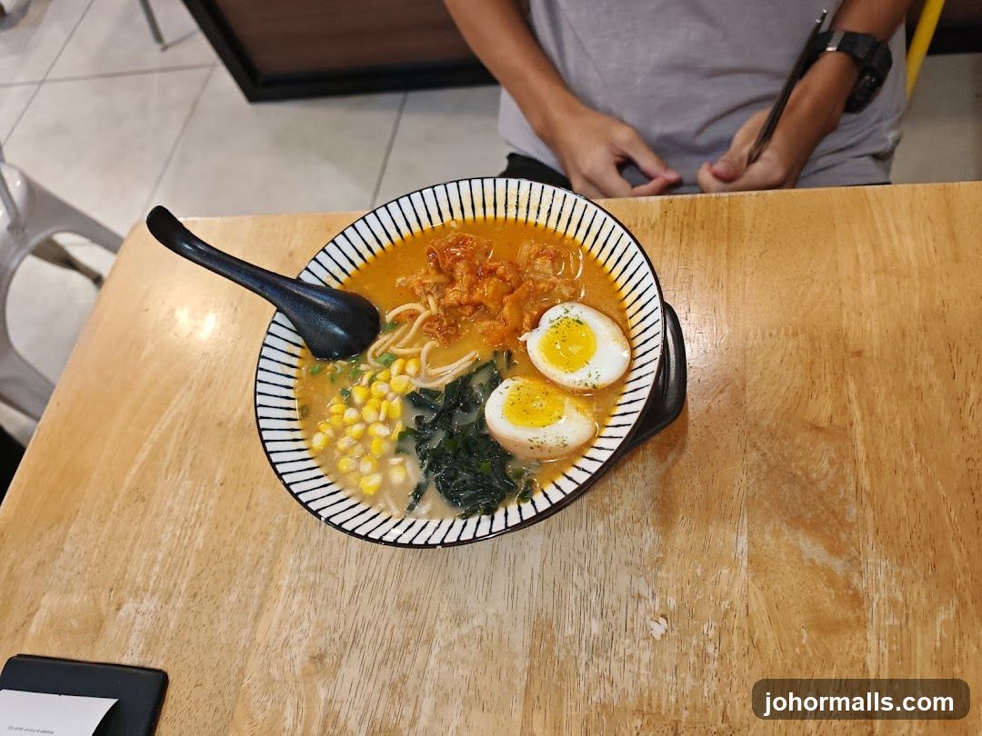 Ramen Bowl with Eggs and Corn