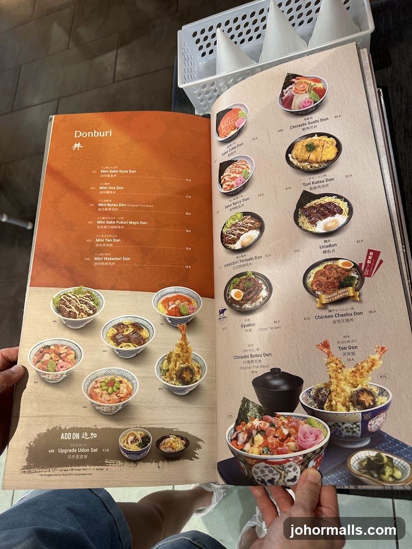 Donburi Menu