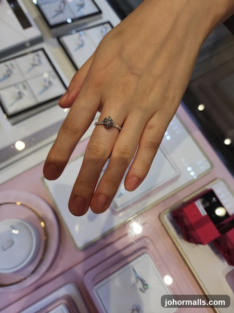 Diamond Ring on Hand