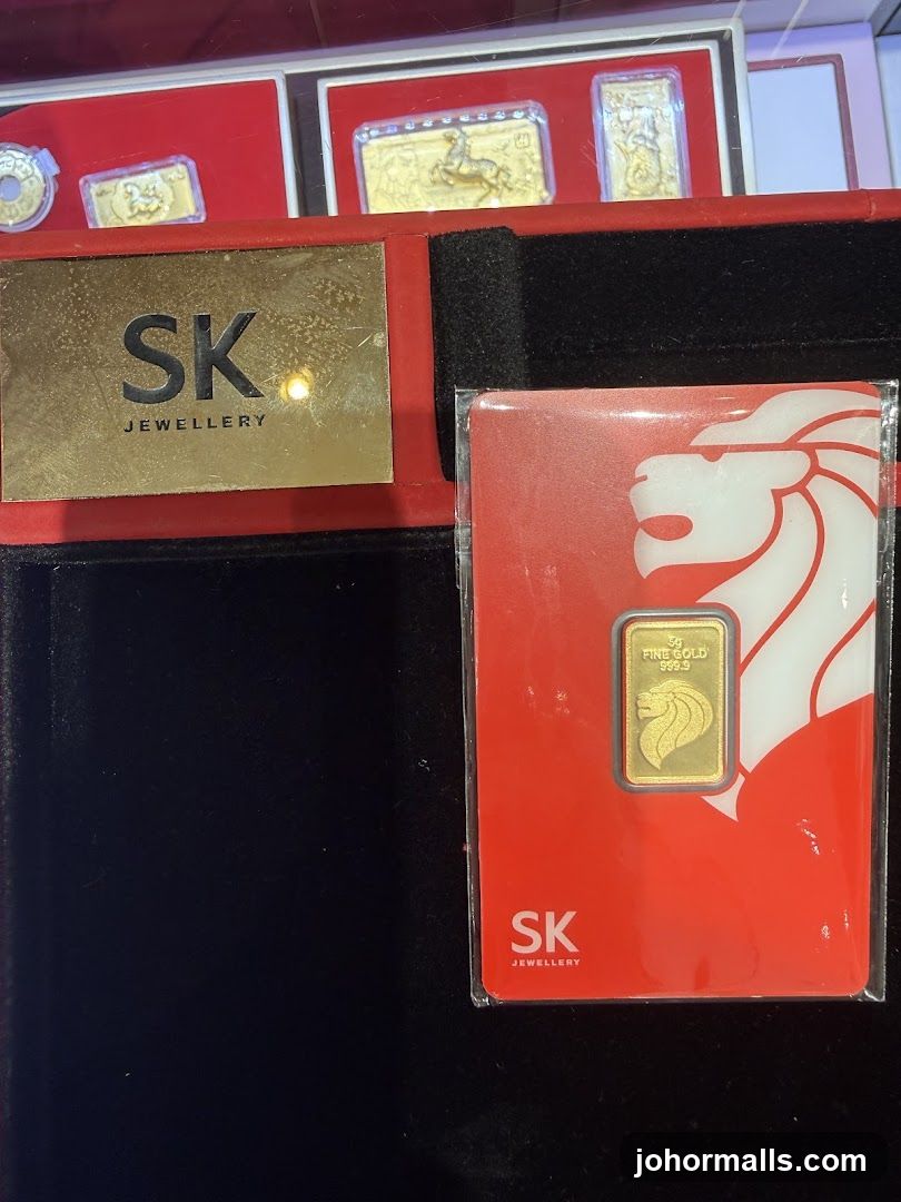 Gold Bars and Jewelry Display