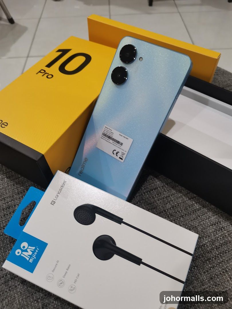 Realme 10 Pro Smartphone and Earphones