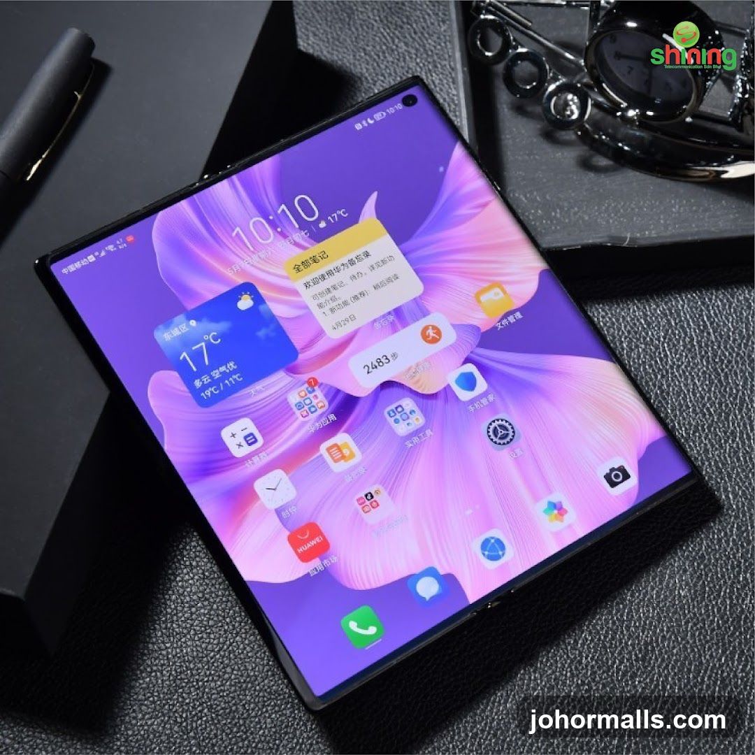 Smartphone with colorful wallpaper
