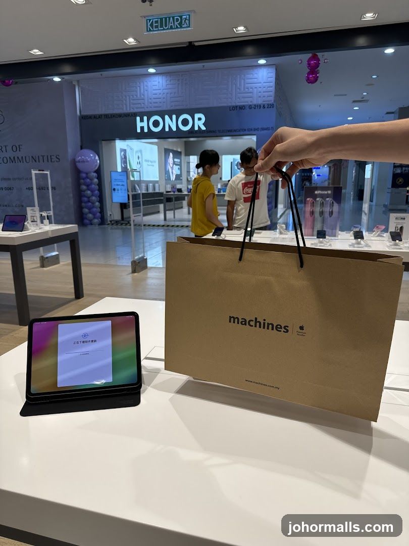 Shopping Bag and Tablet