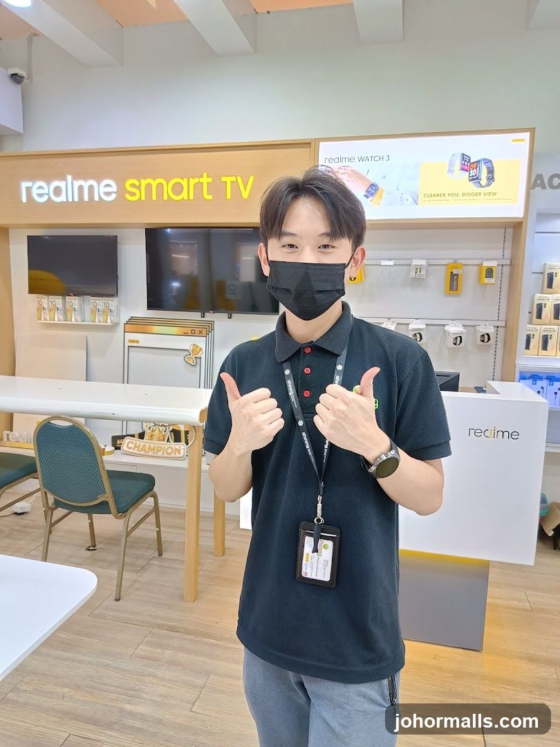 Store Employee Giving Thumbs Up