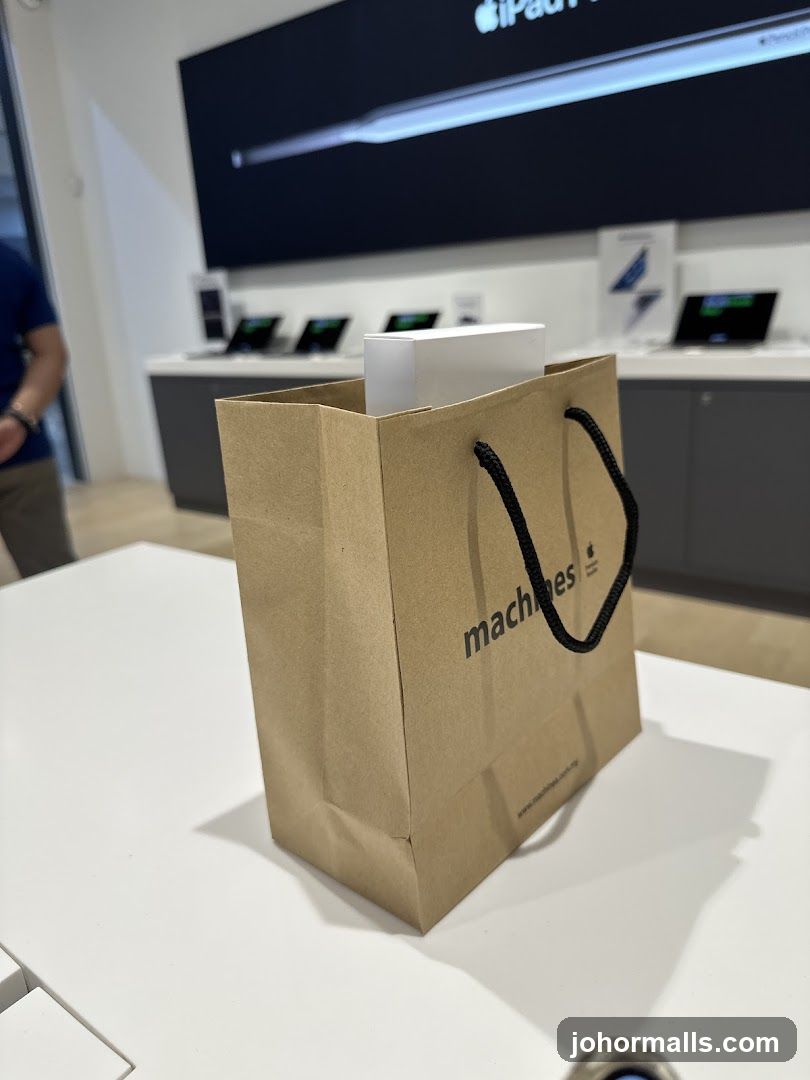 Shopping Bag with Apple Product