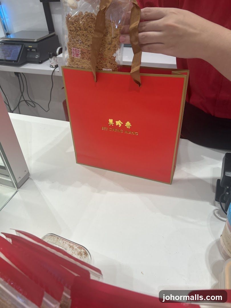 Red Gift Bag with Food Product