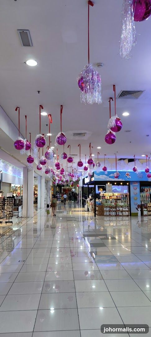 Mall Interior with Festive Decorations
