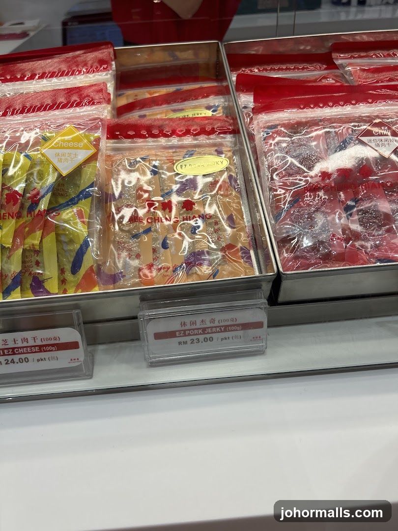 Packaged Pork Jerky and Cheese Snacks