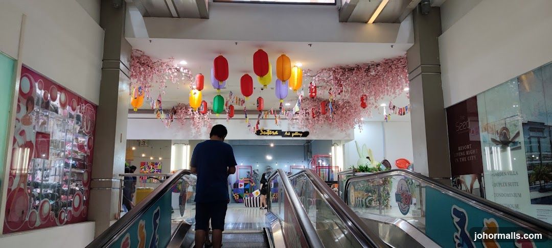 Mall Interior with Decorations