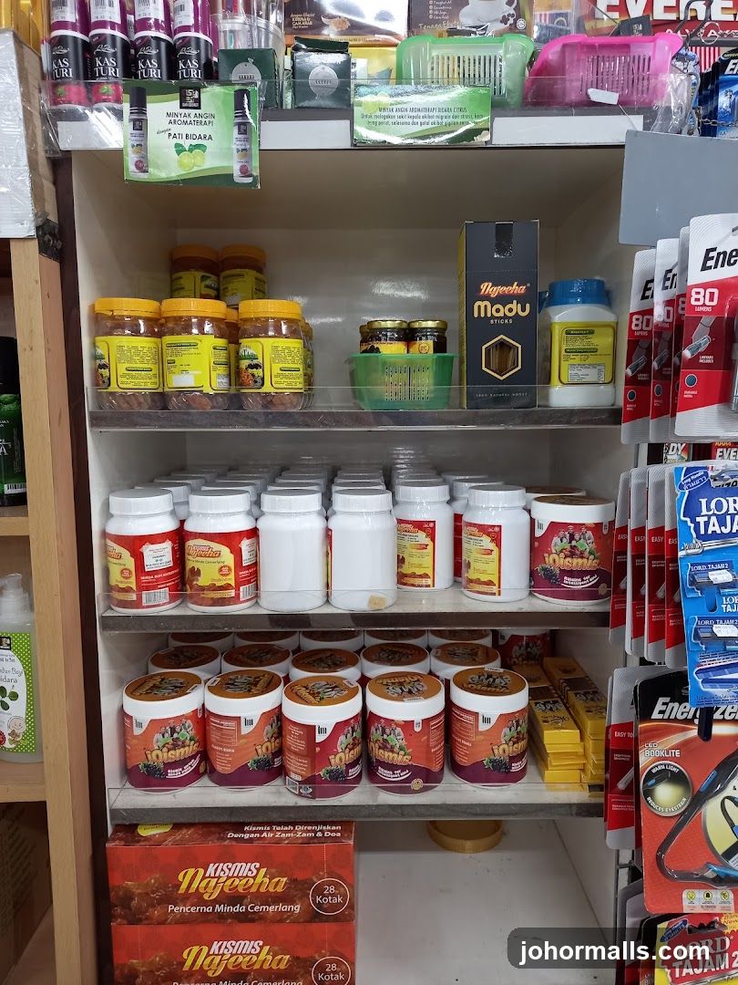 Store Shelves with Various Products