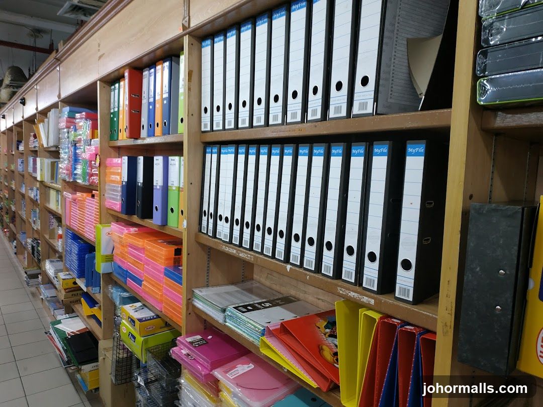 Office Supplies on Shelves