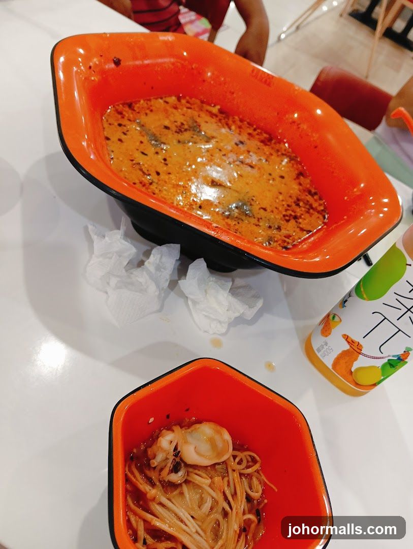 Spicy Noodle Dish and Drink