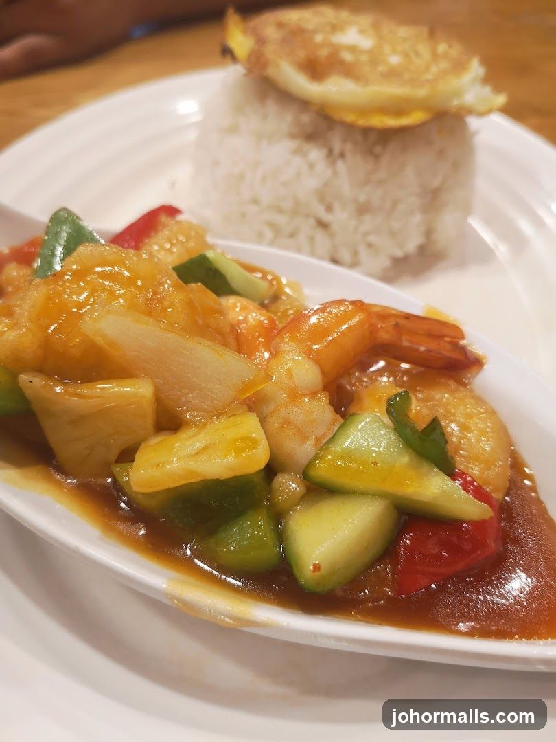 Sweet and Sour Shrimp with Rice